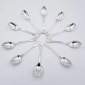 10 Coffee spoons Shell model Boulenger France 1920s