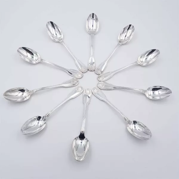 10 Coffee spoons Shell model Boulenger France 1920s