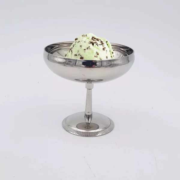 6 Vintage Dessert bowls LETANG & REMY "Flared" stainless - Image 3