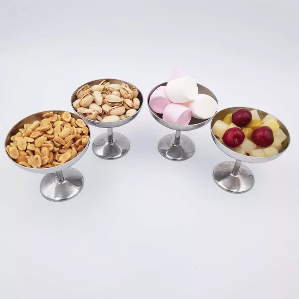 6 Vintage Dessert bowls GUY DEGRENNE "Boutique" stainless - Image 3