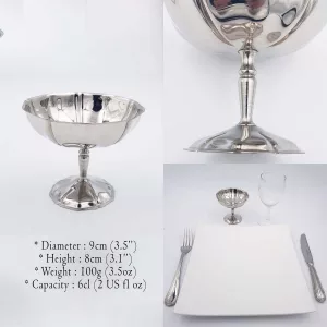 6 Vintage Dessert bowls TOUTINOX stainless