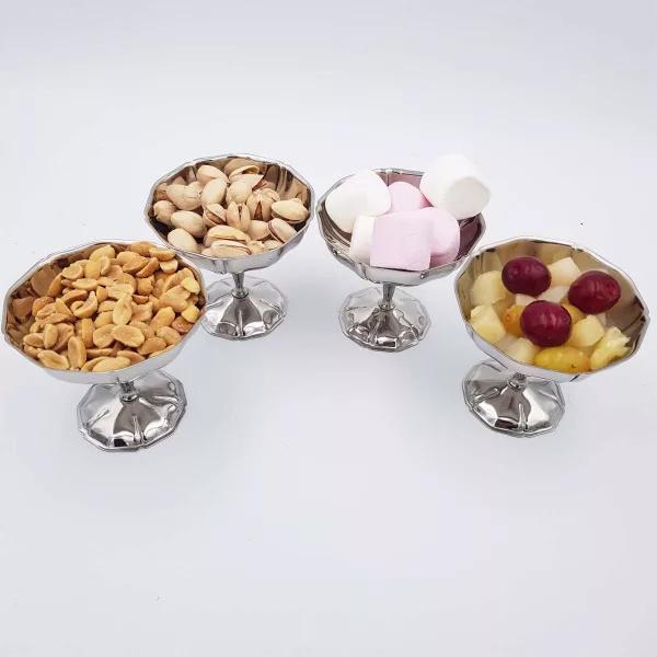 6 Vintage Dessert bowls TOUTINOX stainless - Image 3
