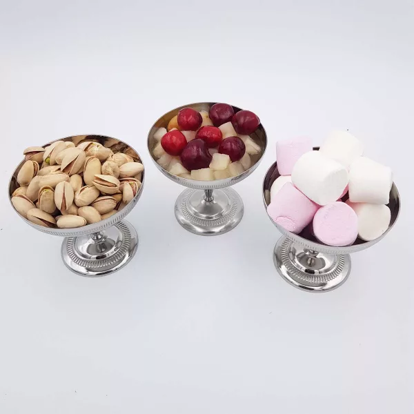 6 Vintage Dessert bowls JEAN COUZON "Ambassador" stainless - Image 3