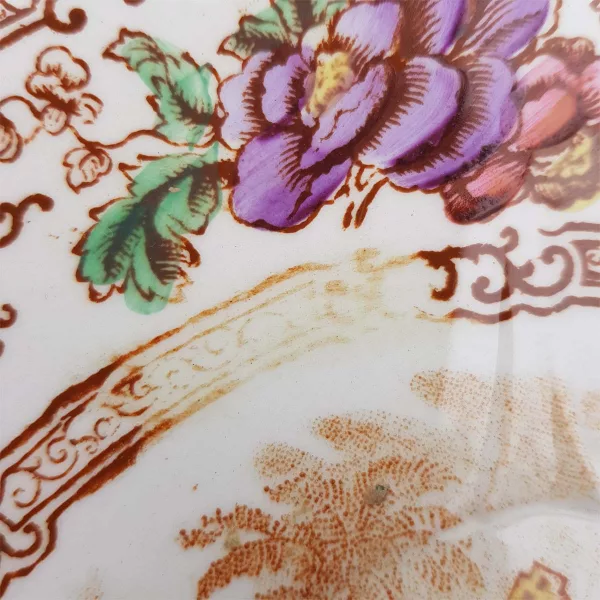 6 Antique Dessert plates Longwy 1900 "Cyprus" Collection - Image 6