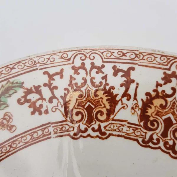 6 Antique Dessert plates Longwy 1900 "Cyprus" Collection - Image 8