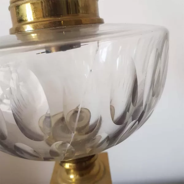 Oil Lamp Matador 20 XIXth century MATADOR 20 Brass Onyx Crystal Height ~24" - Image 14
