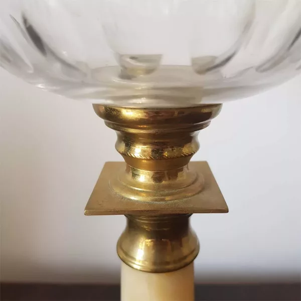 Oil Lamp Matador 20 XIXth century MATADOR 20 Brass Onyx Crystal Height ~24" - Image 7