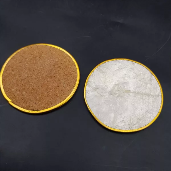 Mother-of-pearl aperitive set 3 bowls + 8 coasters - Image 9