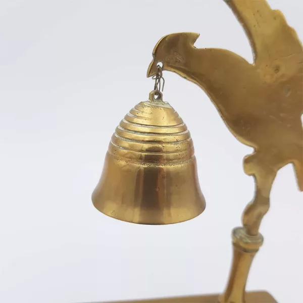 Brass Chime Small bell + Mallet Decoration of a bird - Image 3