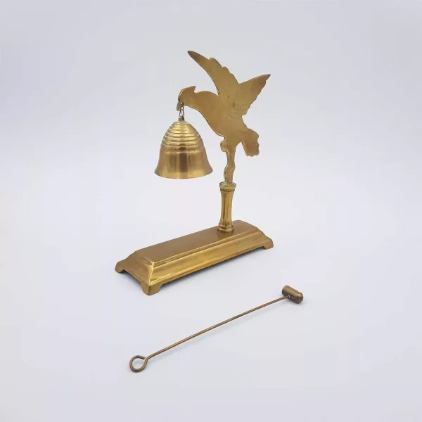Brass Chime Small bell + Mallet Decoration of a bird