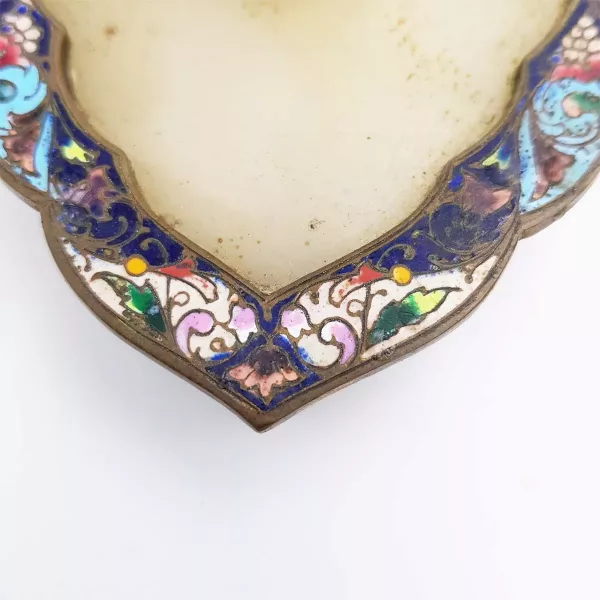 Antique Candlestick Bronze & Cloisonne Enamel 19th century - Image 8