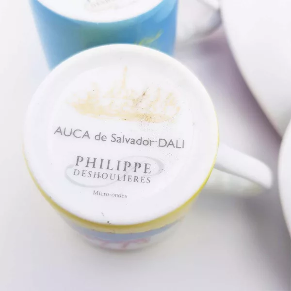 Salvador Dali x Philippe Deshoulières Limoges "AUCA" Coffee cups and saucers 5p - Image 8