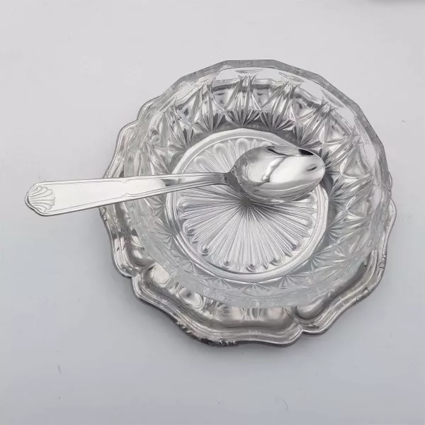 Vintage glass bowls Guy Degrenne "Trianon" 6p - Image 2