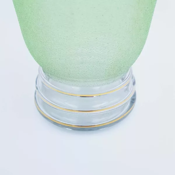 Liquor set Green grainy-textured glass vintage 1950s - Image 4