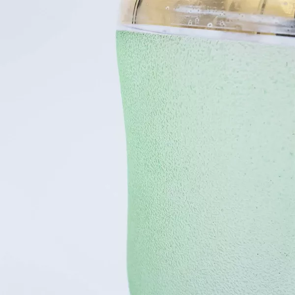 Liquor set Green grainy-textured glass vintage 1950s - Image 5