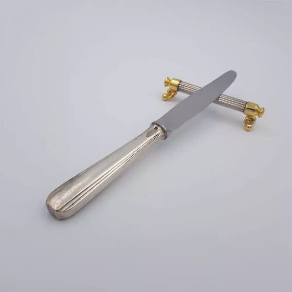 10 Knife rests Silver plated & Gilt Olivier Saint-Honoré France 1950s - Image 6