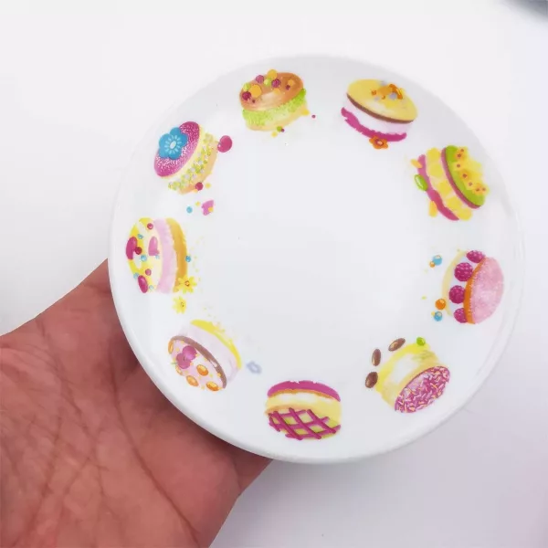 Genevieve Lethu Mini dessert plates Diameter 4.7" Original box - Image 2