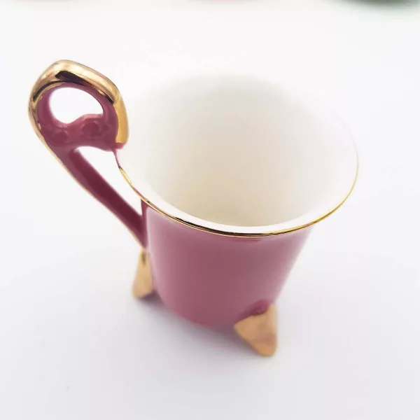 Geneviève Lethu "Aquarelle" Porcelain Coffee cups set 6p - Image 3
