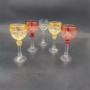 5 Cordial Glasses NACHTMANN Amaris Cut crystal