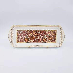 Cake dish Pillevuyt porcelain vintage Cashmere deco