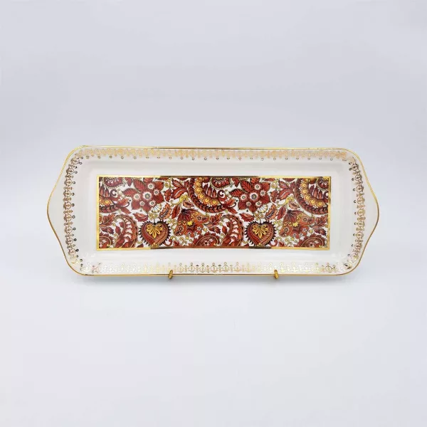Cake dish Pillevuyt porcelain vintage Cashmere deco