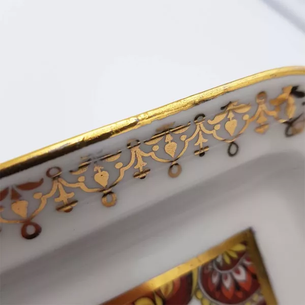 Cake dish Pillevuyt porcelain vintage Cashmere deco - Image 10