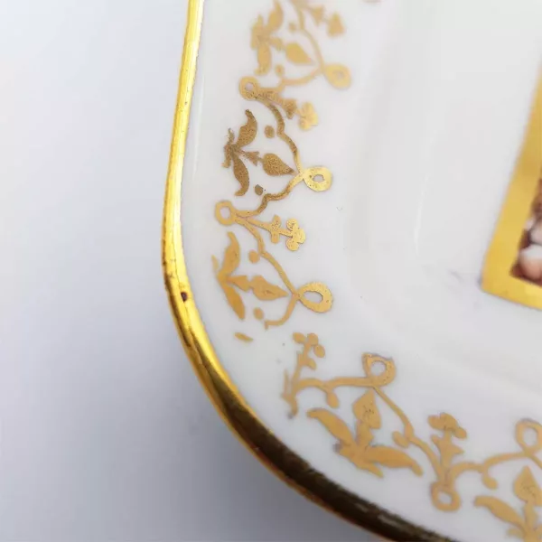 Cake dish Pillevuyt porcelain vintage Cashmere deco - Image 12