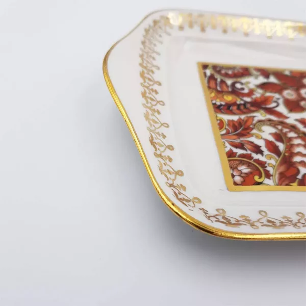 Cake dish Pillevuyt porcelain vintage Cashmere deco - Image 8