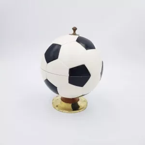 Vintage cigarettes dispenser cigarettes box in the shape of a soccer ball