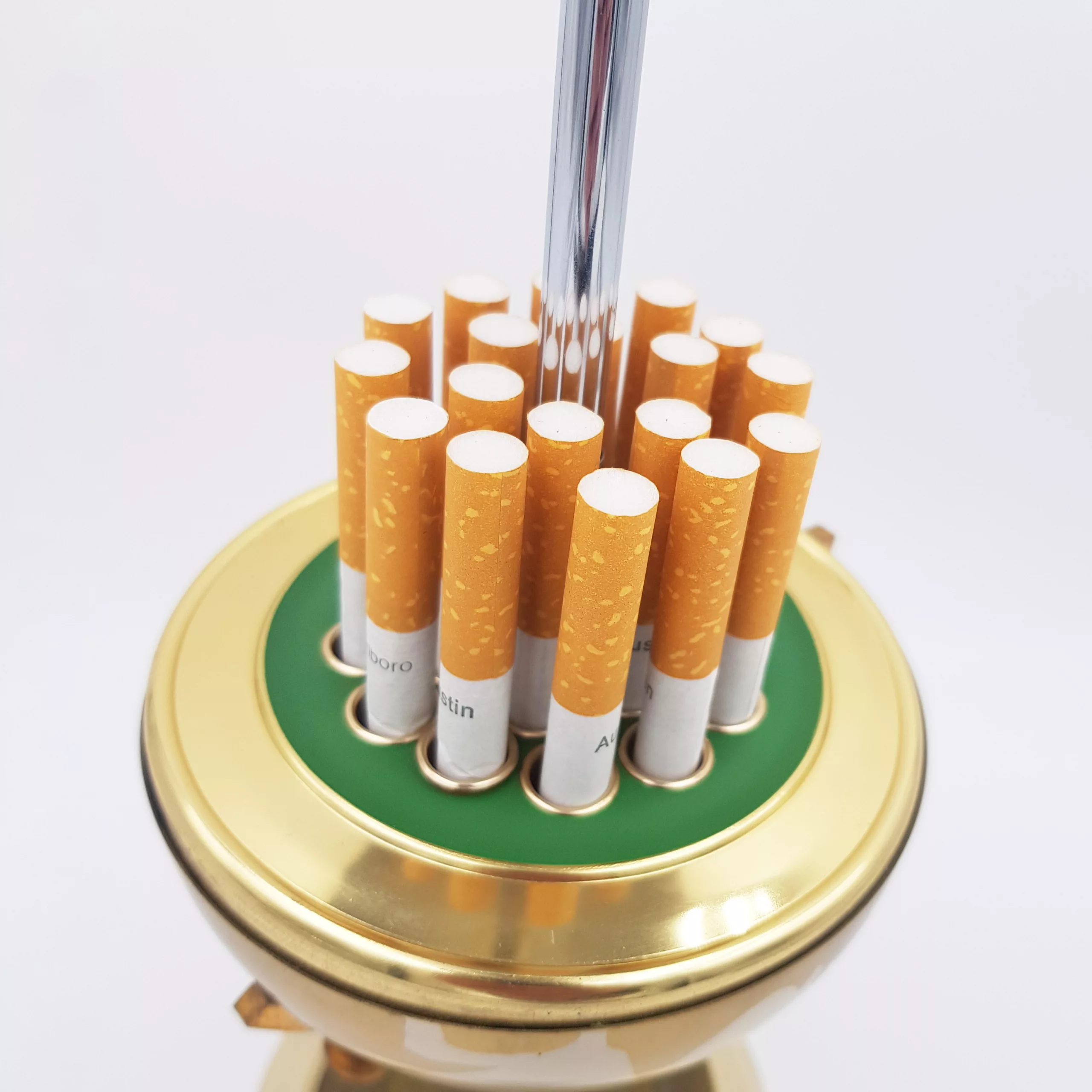 Vintage cigarettes dispenser shape of a small earth globe