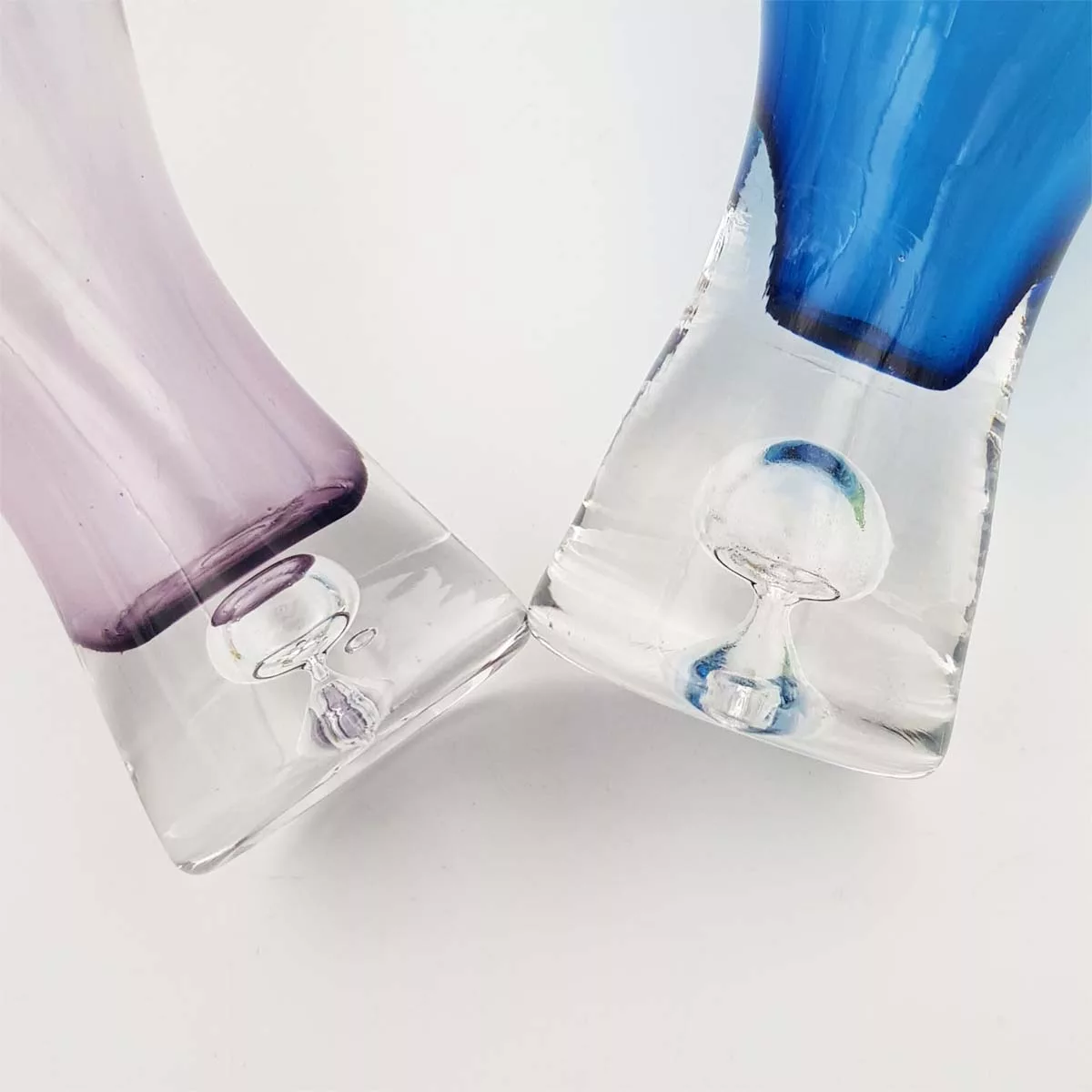 Vintage multicolor martini glasses cocktail glasses with bubbles