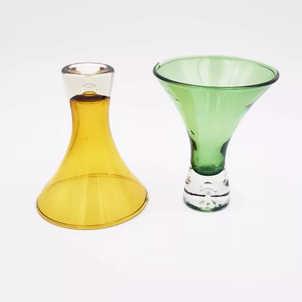 12 vintage Cocktail glasses Martini glasses Flared Bubble foot 1970/80s - Image 3
