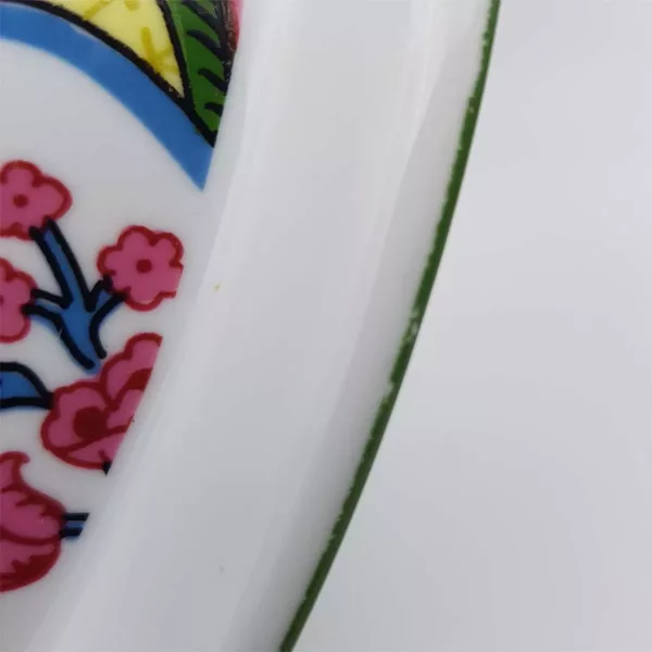 Round multicolor Cake dish & Gravy boat P. Deshoulieres Limoges - Image 7