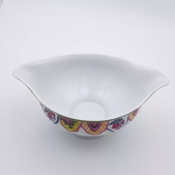 Round multicolor Cake dish & Gravy boat P. Deshoulieres Limoges - Image 8