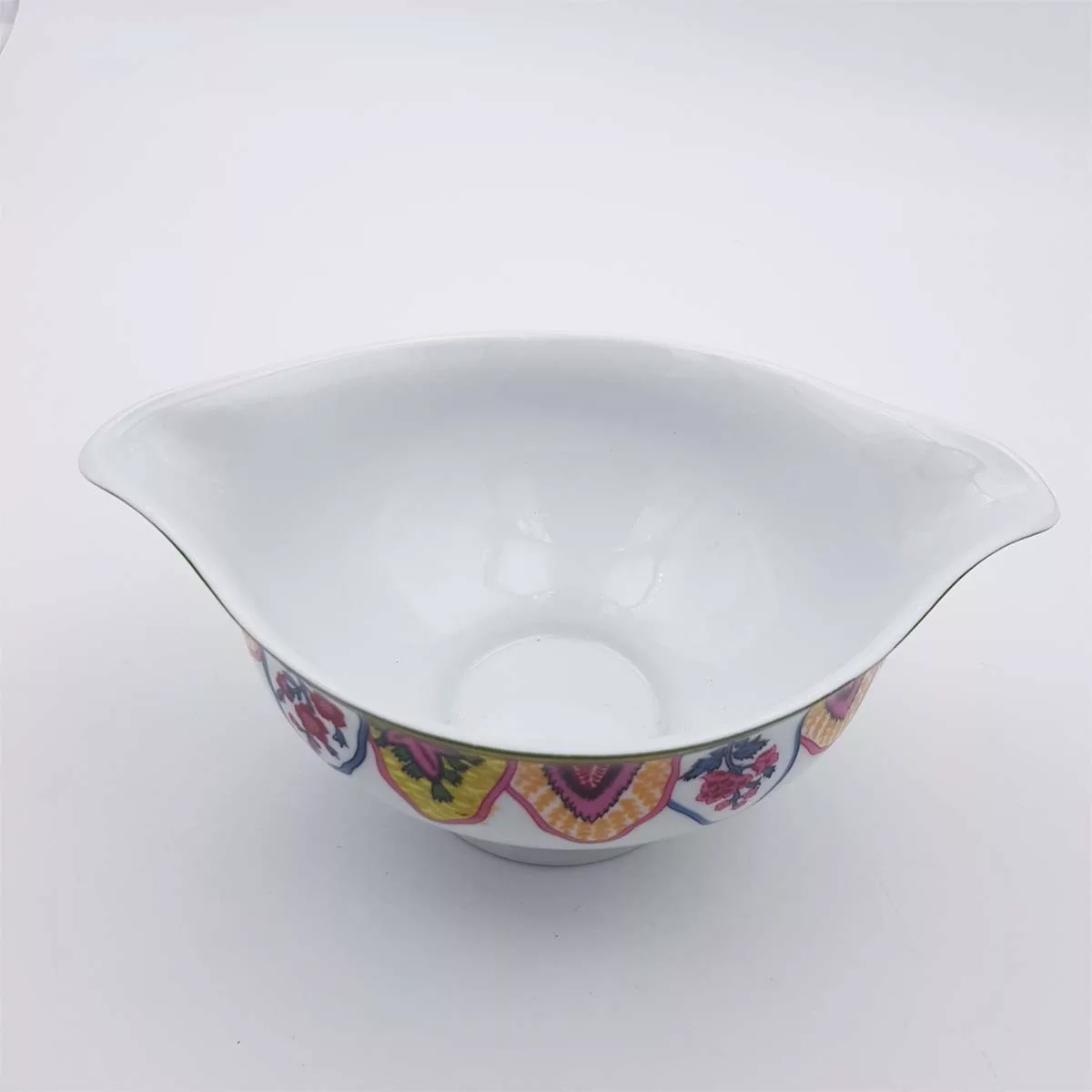 Vintage multicolor pie dish vintage cake dish porcelain Limoges Philippe Deshoulières Bisance Scherazade Patrick Frey