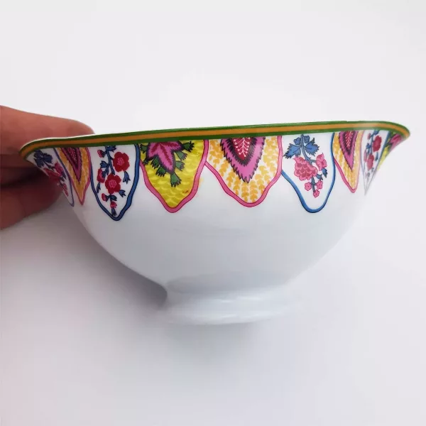 Round multicolor Cake dish & Gravy boat P. Deshoulieres Limoges - Image 9