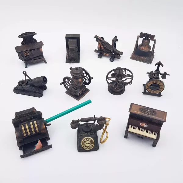 11 vintage metal Pencil sharpeners 1970s PlayMe Collection