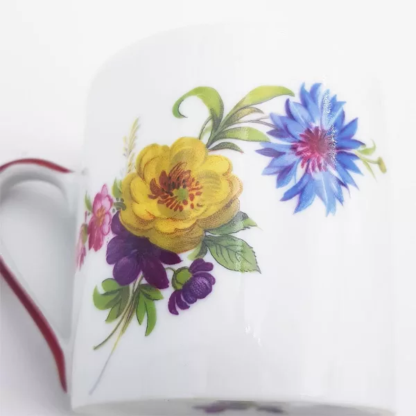 Coffee cup & Tea cup "Fleurs de Baudelaire" Philippe Deshoulières Limoges Porcelaine - Image 11