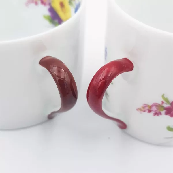 Coffee cup & Tea cup "Fleurs de Baudelaire" Philippe Deshoulières Limoges Porcelaine - Image 13