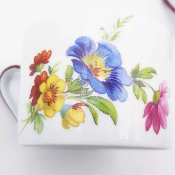 Coffee cup & Tea cup "Fleurs de Baudelaire" Philippe Deshoulières Limoges Porcelaine - Image 9