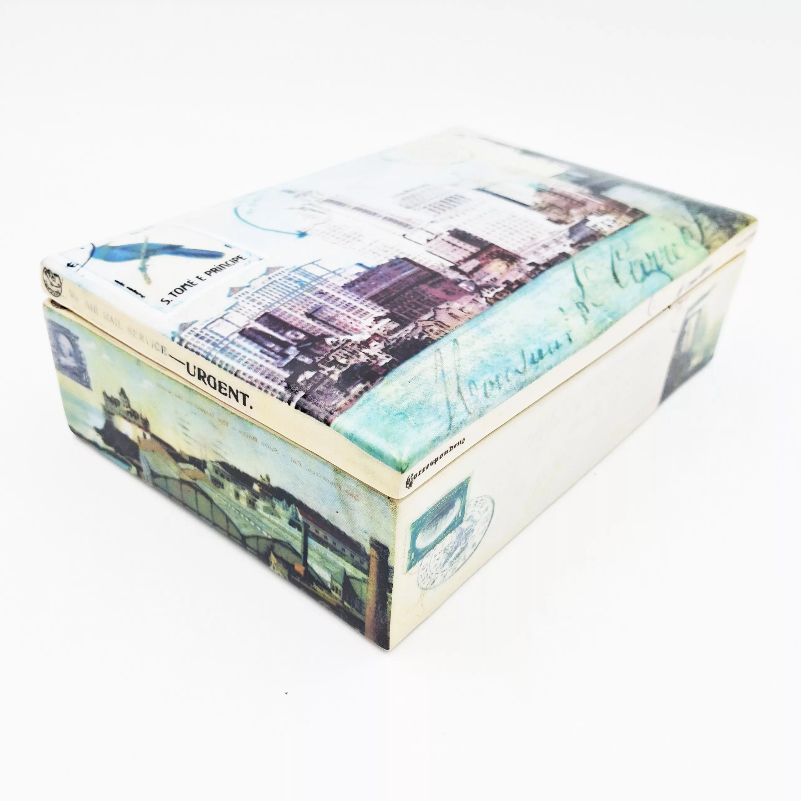 Fabienne Jouvin porcelain "Postcard" box NYC Travel diaries