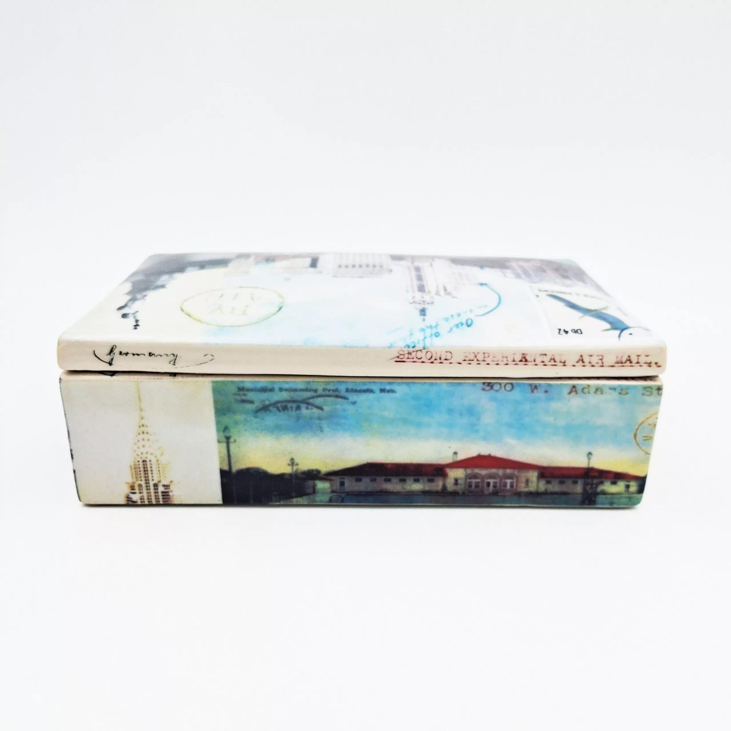 Fabienne Jouvin porcelain "Postcard" box NYC Travel diaries