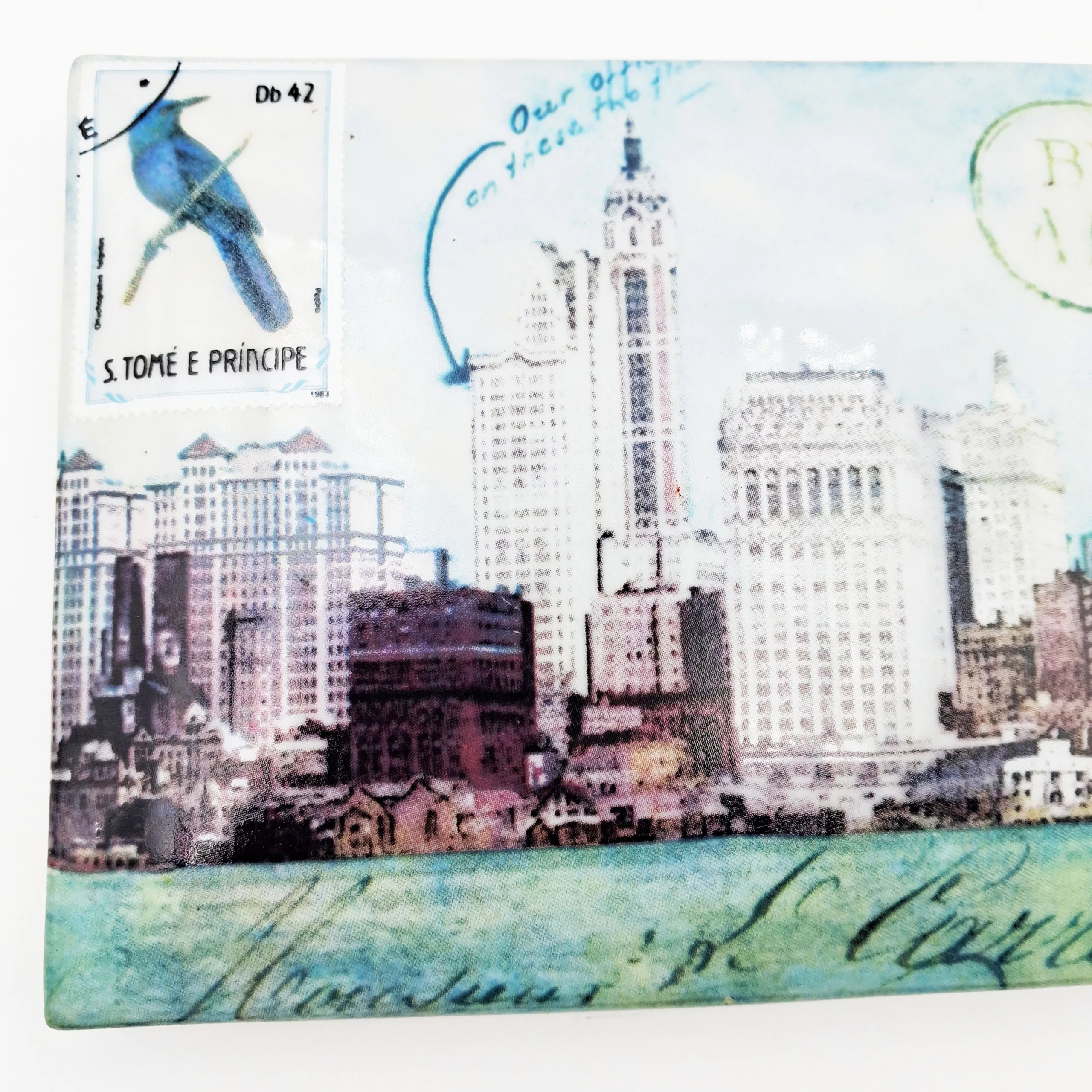 Fabienne Jouvin porcelain "Postcard" box NYC Travel diaries