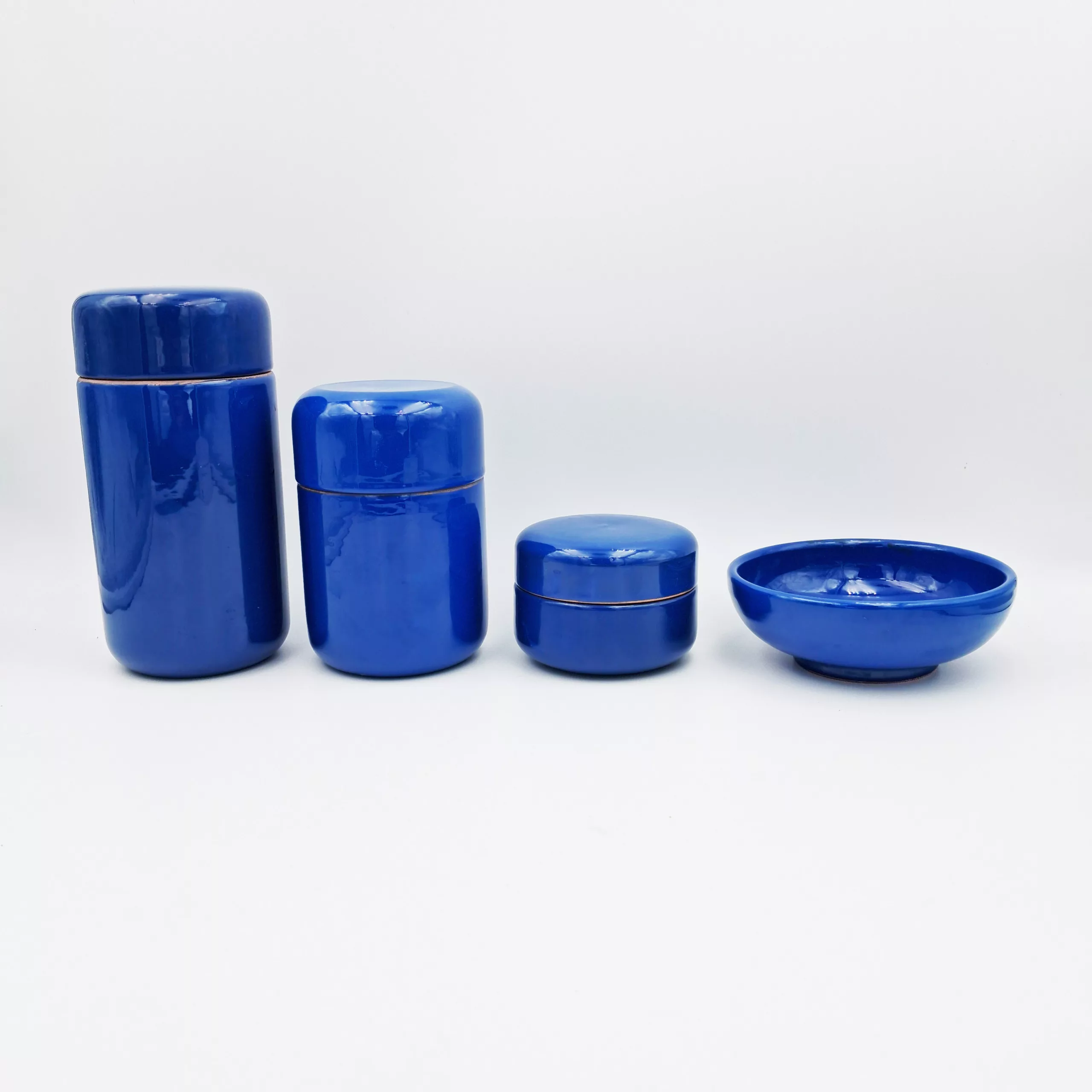 Paul Badié Plascassier Grasse poterie de la brague cobalt blue ceramic set