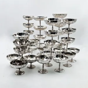 Vintage stainless steel dessert bowl ice cream cup Letang Remy Jean Couzon Guy Degrenne
