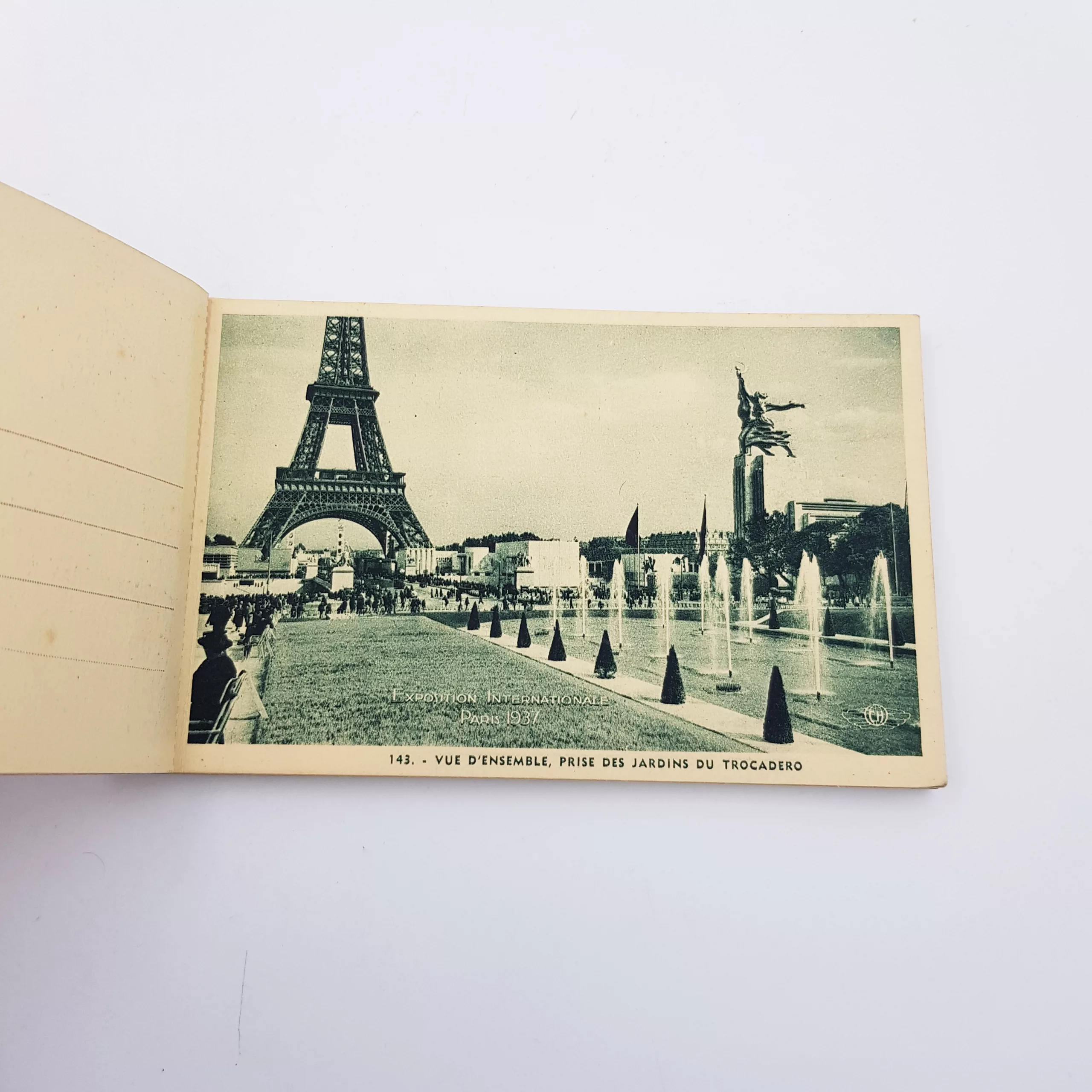 Antique souvenir postcards Paris International Exposition of Art and Technology in Modern Life 1937