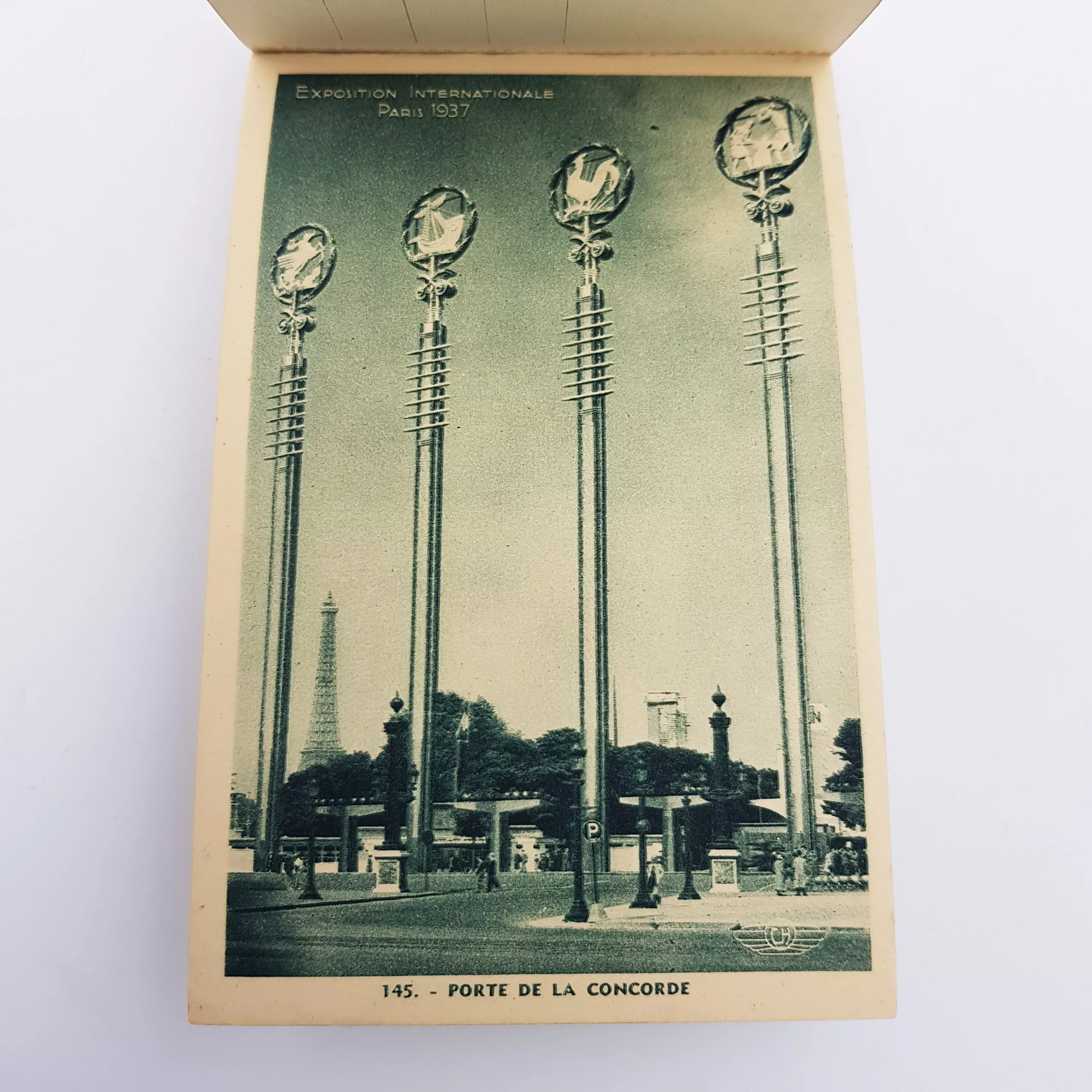 Antique souvenir postcards Paris International Exposition of Art and Technology in Modern Life 1937