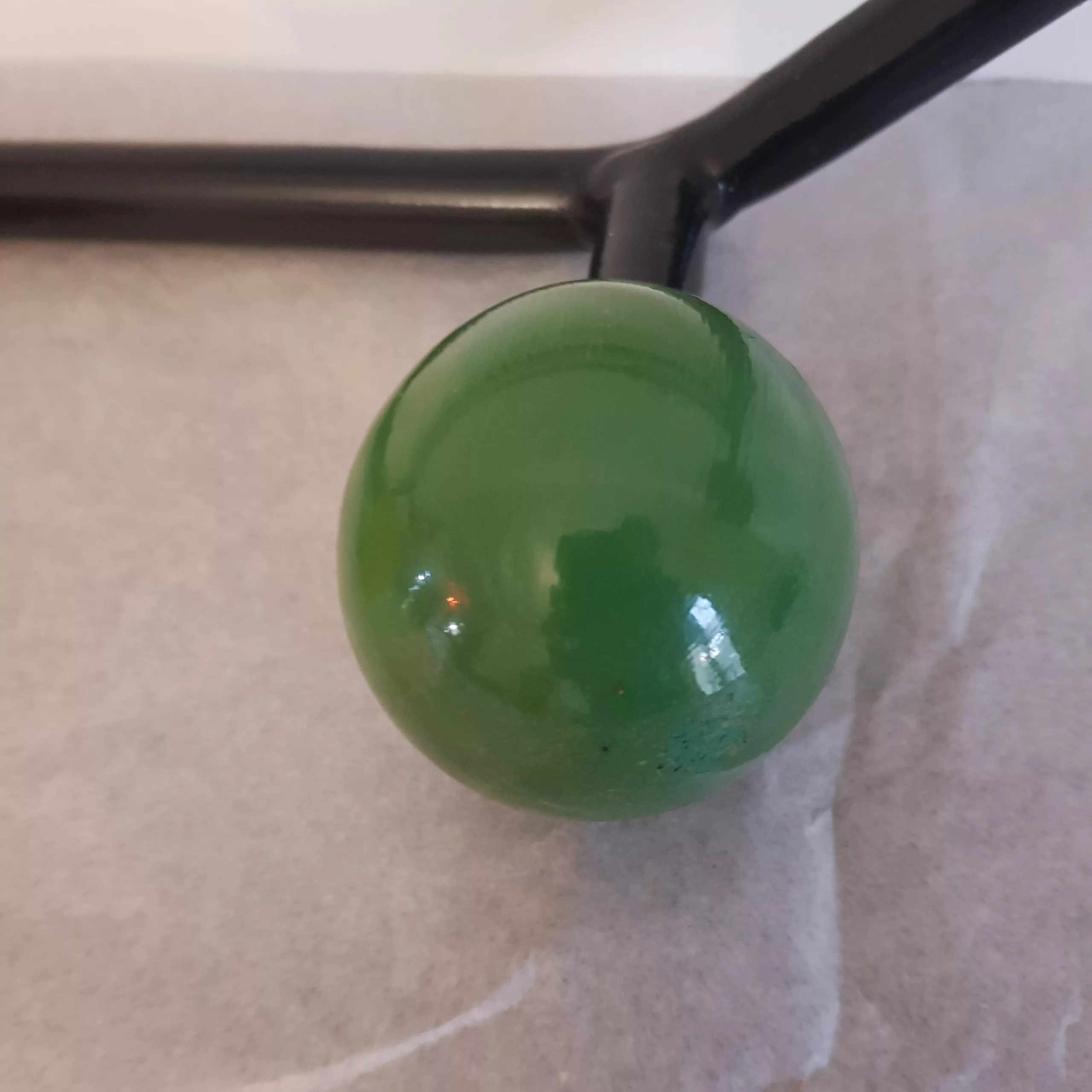 Vintage coat rack metal 5 wood colored hangers