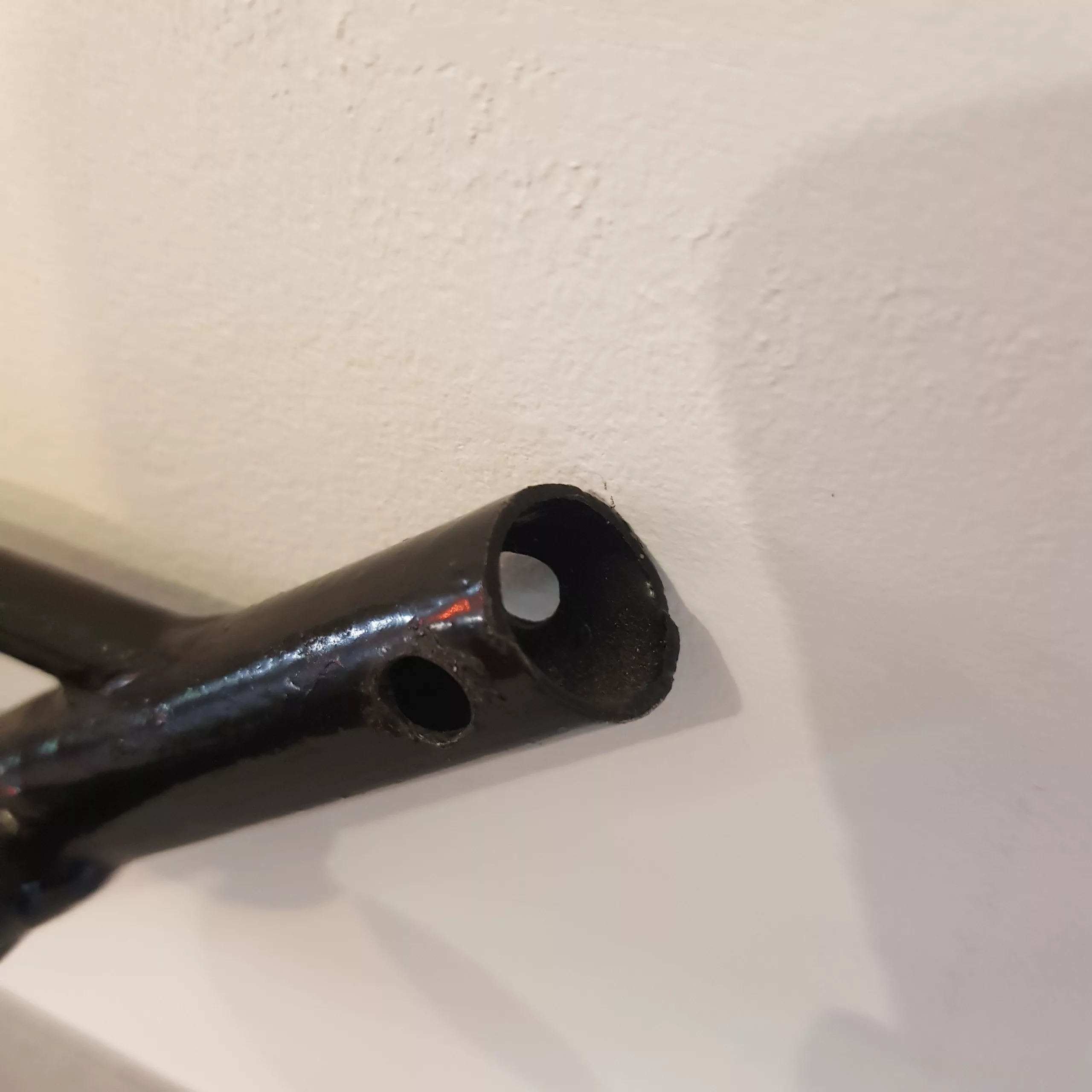 Vintage coat rack metal 5 wood colored hangers