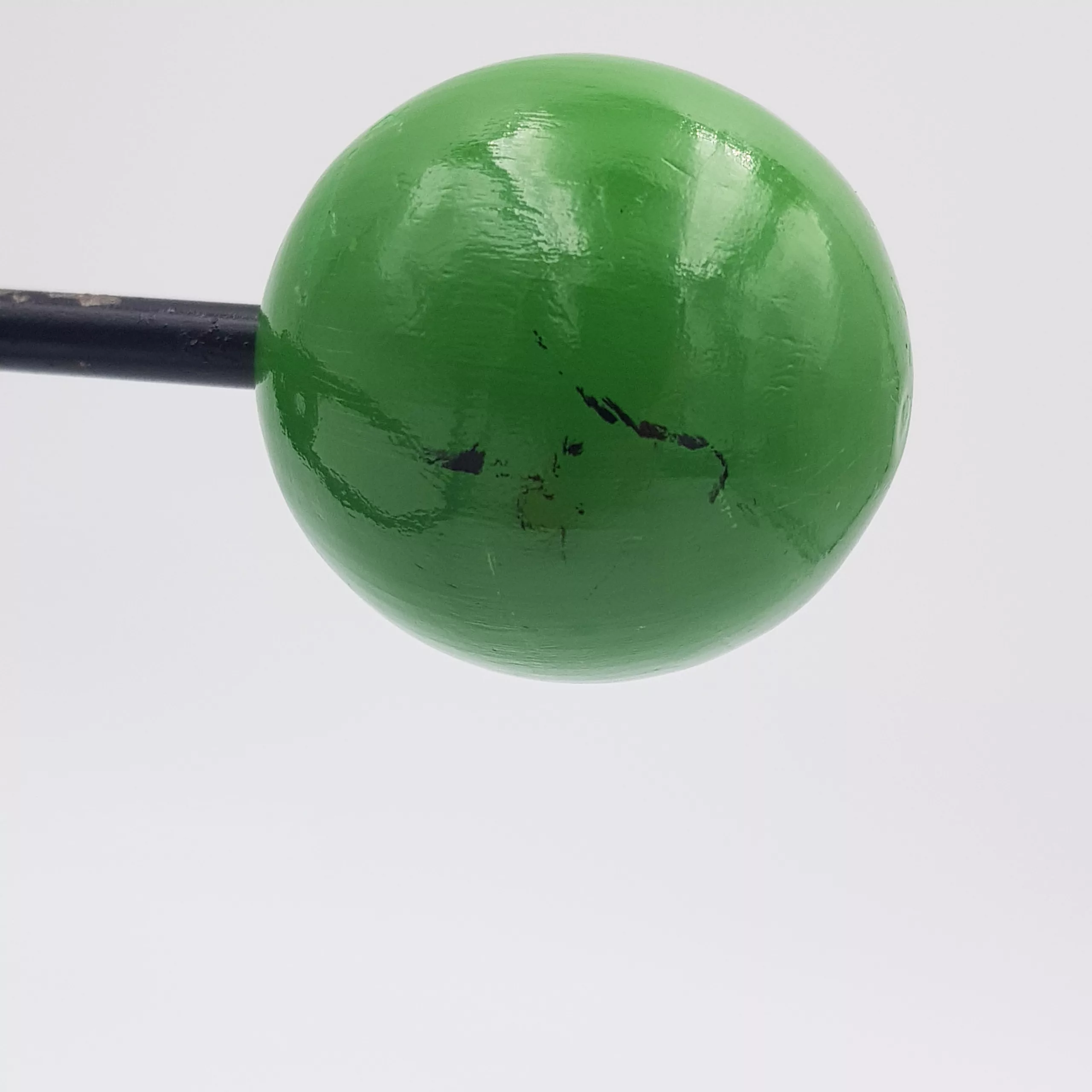 Vintage coat rack twisted metal colored wood balls